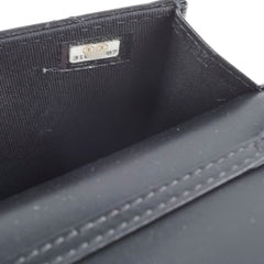 Chanel Micro Pearl Card Clutch with Chain Black Series 31