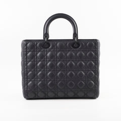 Dior Lady Dior Large Matte Black