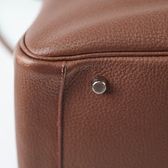 Hermes Lindy 34 Clemence Dark Brown/ Burgundy Verso