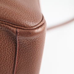 Hermes Lindy 34 Clemence Dark Brown/ Burgundy Verso