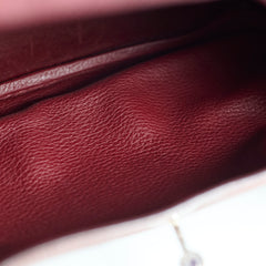 Hermes Lindy 34 Clemence Dark Brown/ Burgundy Verso
