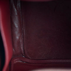 Hermes Lindy 34 Clemence Dark Brown/ Burgundy Verso