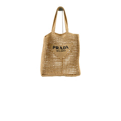 Prada Rafia Shopping Tote Natural