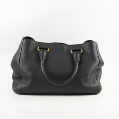 Prada Vitello Daino Leather Shopping Tote Black