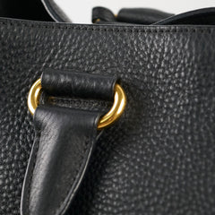 Prada Vitello Daino Leather Shopping Tote Black