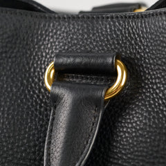 Prada Vitello Daino Leather Shopping Tote Black