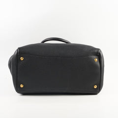 Prada Vitello Daino Leather Shopping Tote Black