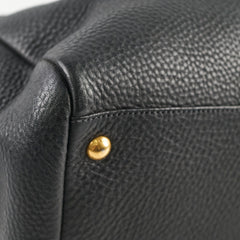 Prada Vitello Daino Leather Shopping Tote Black