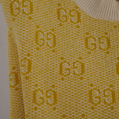 Gucci GG Wool Jacquard Dress Yellow Small