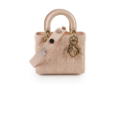 Christian Dior Lady Dior Small ABC Lambskin Light Pink