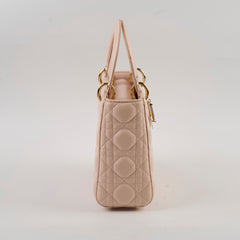 Christian Dior Lady Dior Small ABC Lambskin Light Pink