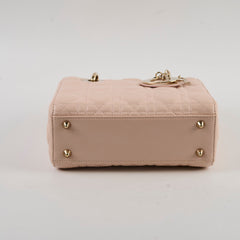 Christian Dior Lady Dior Small ABC Lambskin Light Pink