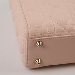 Christian Dior Lady Dior Small ABC Lambskin Light Pink