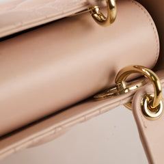 Christian Dior Lady Dior Small ABC Lambskin Light Pink