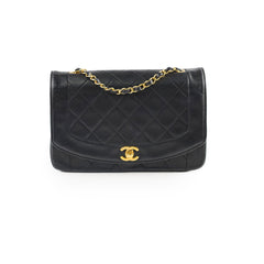 Chanel Medium Diana Bag Black Lambskin