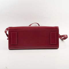 Saint Laurent Leather Tote Bag Red