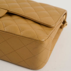 Chanel Classic Flap Medium/large Dark Beige 24k gold
