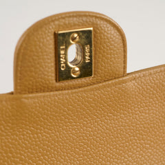 Chanel Classic Flap Medium/large Dark Beige 24k gold