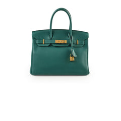Hermes Birkin 30 Malachite Togo A Stamp