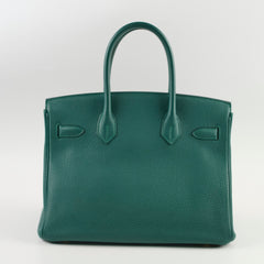 Hermes Birkin 30 Malachite Togo A Stamp
