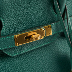 Hermes Birkin 30 Malachite Togo A Stamp