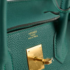 Hermes Birkin 30 Malachite Togo A Stamp