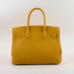 Hermes Birkin 30 Jaune Ambre Togo Y Stamp