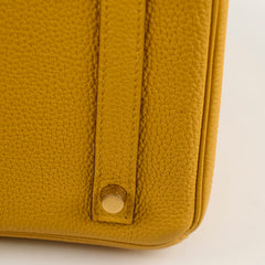 Hermes Birkin 30 Jaune Ambre Togo Y Stamp