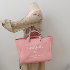 Chanel Deauville Large Tote Pink Microchip