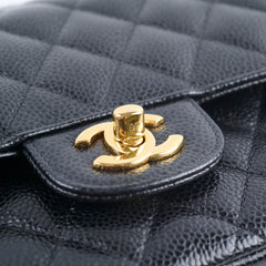 Chanel Classic Flap Medium/Large M/L Caviar Black (25 Series)