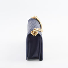 Chanel Boy Old Medium Caviar Navy