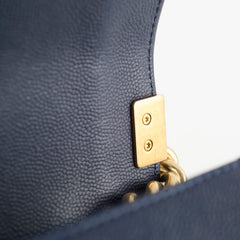 Chanel Boy Old Medium Caviar Navy