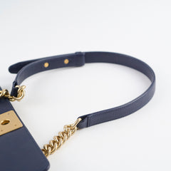 Chanel Boy Old Medium Caviar Navy