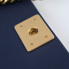 Chanel Boy Old Medium Caviar Navy