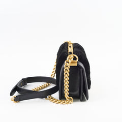 Chanel Boy Black Fur