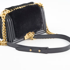 Chanel Boy Black Fur