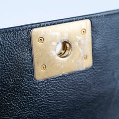 Chanel Boy Black Fur