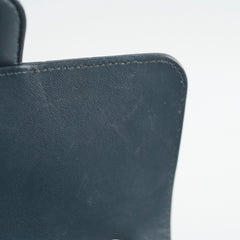 Chanel Chevron Mini Rectangular Classic Flap Dark Grey/Blue