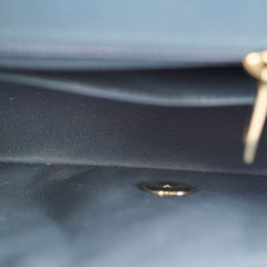 Chanel Chevron Mini Rectangular Classic Flap Dark Grey/Blue