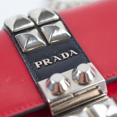 Prada Elektra Leather Crossbody Bag Red