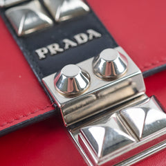 Prada Elektra Leather Crossbody Bag Red