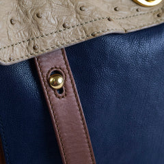 Yves Saint Laurent Medium Muse Bag Ostrich/ Calfskin/ Suede