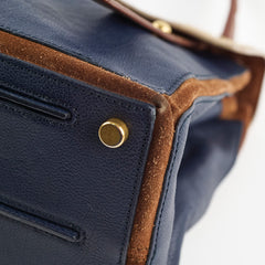 Yves Saint Laurent Medium Muse Bag Ostrich/ Calfskin/ Suede