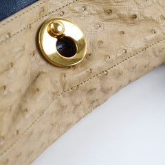 Yves Saint Laurent Medium Muse Bag Ostrich/ Calfskin/ Suede