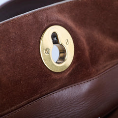 Yves Saint Laurent Medium Muse Bag Ostrich/ Calfskin/ Suede