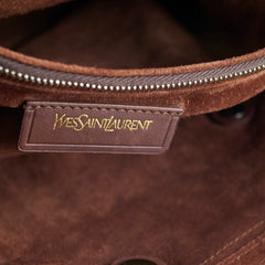 Yves Saint Laurent Medium Muse Bag Ostrich/ Calfskin/ Suede