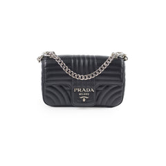 Prada Leather Diagramme Bag Black