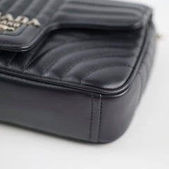Prada Leather Diagramme Bag Black