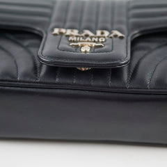 Prada Leather Diagramme Bag Black