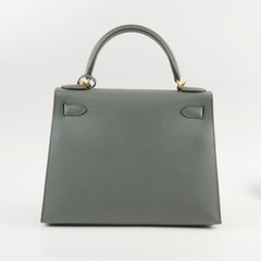 Hermes Kelly 28 Vert Armande Sellier Z Stamp